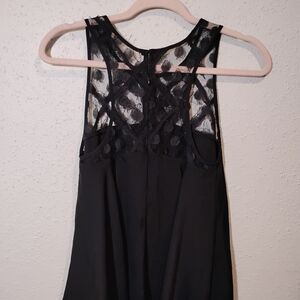 Milly Black Racer Back SILK Anthropology Top